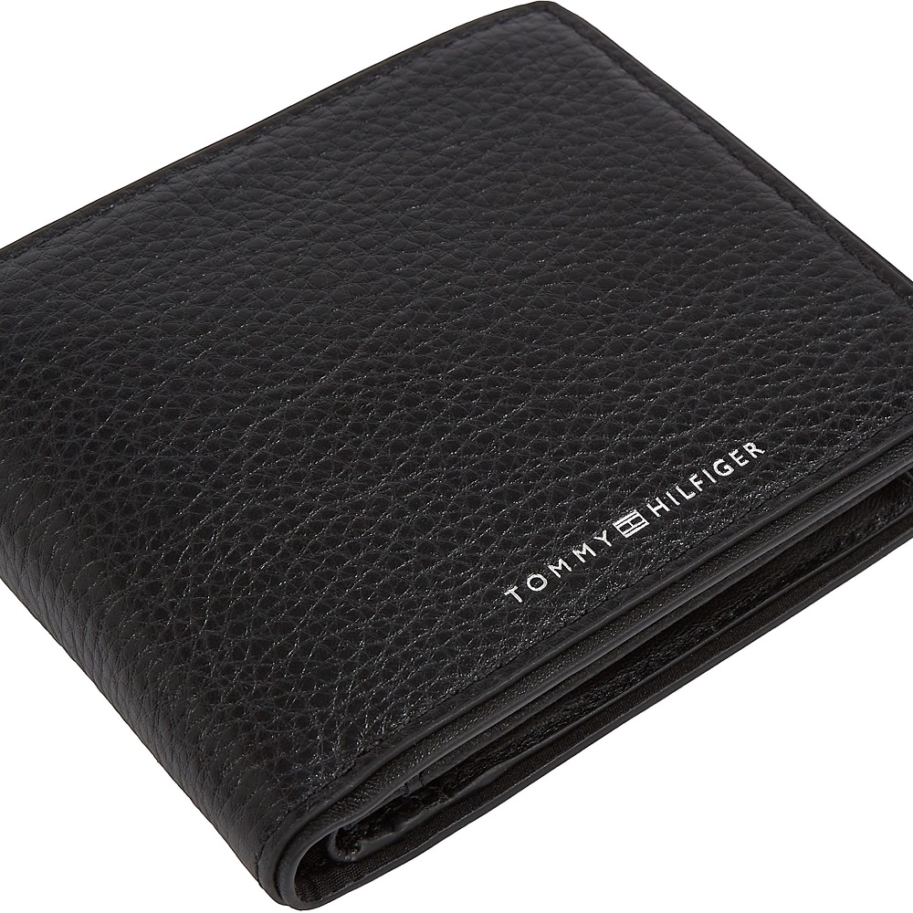 TOMMY HILFIGER</br>Tommy Hilfiger Corporate Leather Flap Bifold Wallet AM0AM13741-BDS Ανδρικό Πορτοφόλι Μαύρο Δέρμα