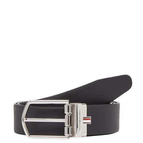 Tommy Hilfiger TH Business Reversible Leather Belt AM0AM13762-BDS Ανδρική Ζώνη Μαύρο/Καφέ Δέρμα