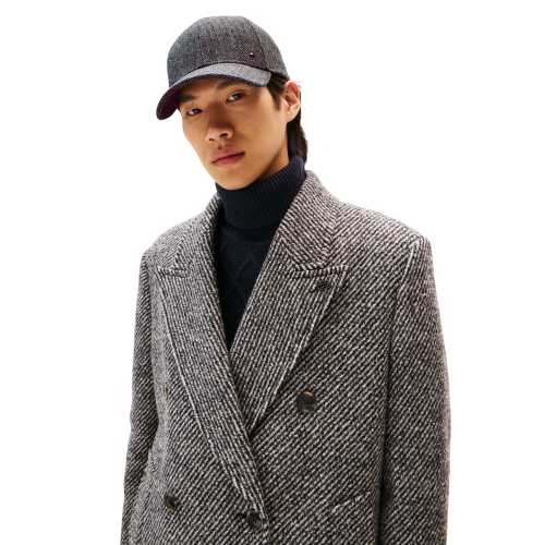 Tommy Hilfiger TH Flag Herringbone 6 Panel Wool Baseball Cap AM0AM13784-01M Ανδρικό Καπέλο Γκρι Μάλλινο Tommy Hilfiger TH Flag Herringbone 6 Panel Wool Baseball Cap AM0AM13784-01M Ανδρικό Καπέλο Γκρι Μάλλινο
