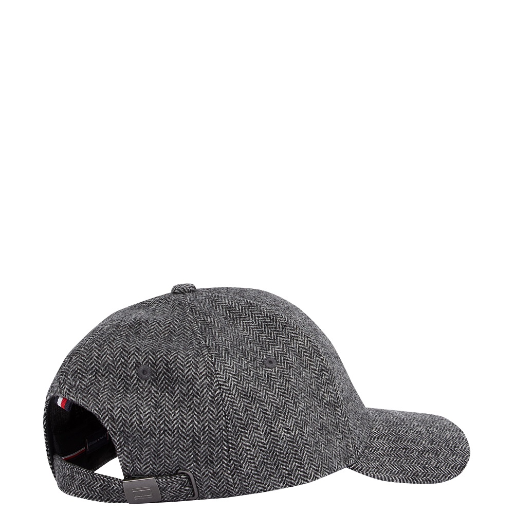 TOMMY HILFIGER</br>Tommy Hilfiger TH Flag Herringbone 6 Panel Wool Baseball Cap AM0AM13784-01M Ανδρικό Καπέλο Γκρι Μάλλινο TOMMY HILFIGER</br>Tommy Hilfiger TH Flag Herringbone 6 Panel Wool Baseball Cap AM0AM13784-01M Ανδρικό Καπέλο Γκρι Μάλλινο
