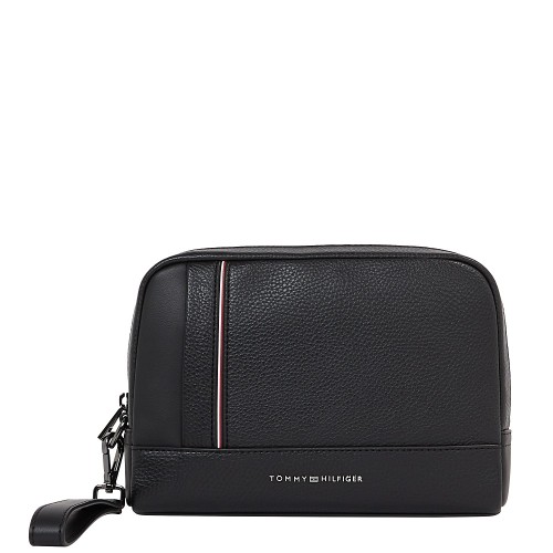 Tommy Hilfiger TH Central Pouch AM0AM13790-BDS Ανδρική Τσάντα Χειρός Μαύρο