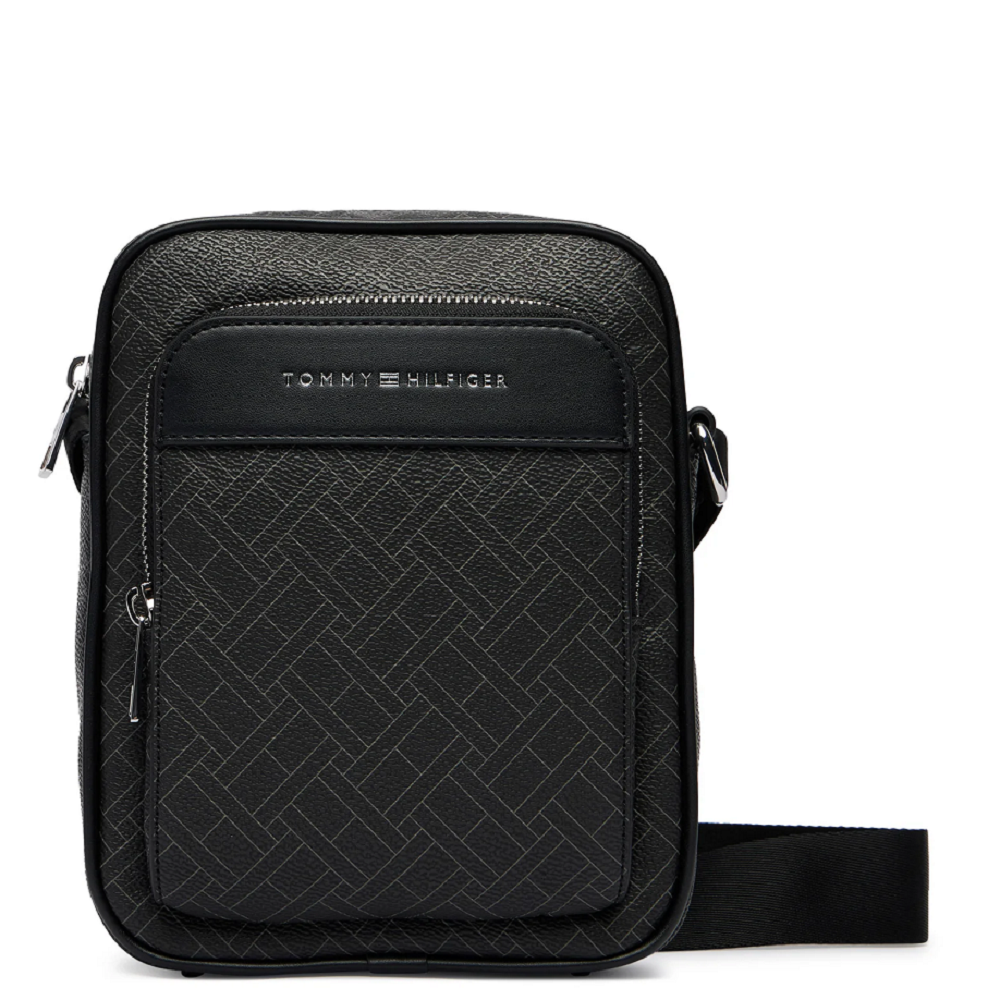 TOMMY HILFIGER</br>Tommy Hilfiger TH Monogram Mini Reporter Bag AM0AM14138-BDS Ανδρική Τσάντα Crossbody Μαύρο