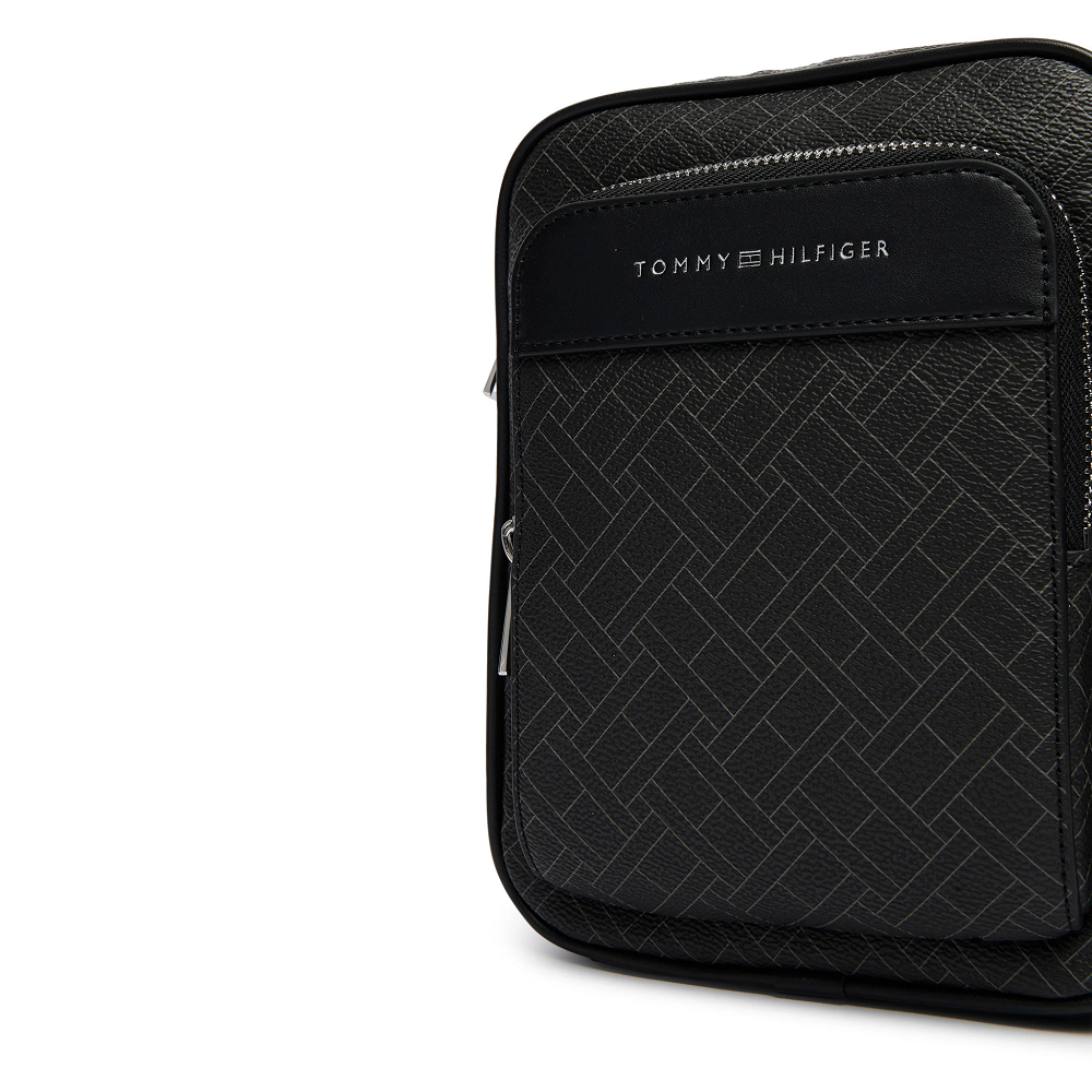 TOMMY HILFIGER</br>Tommy Hilfiger TH Monogram Mini Reporter Bag AM0AM14138-BDS Ανδρική Τσάντα Crossbody Μαύρο