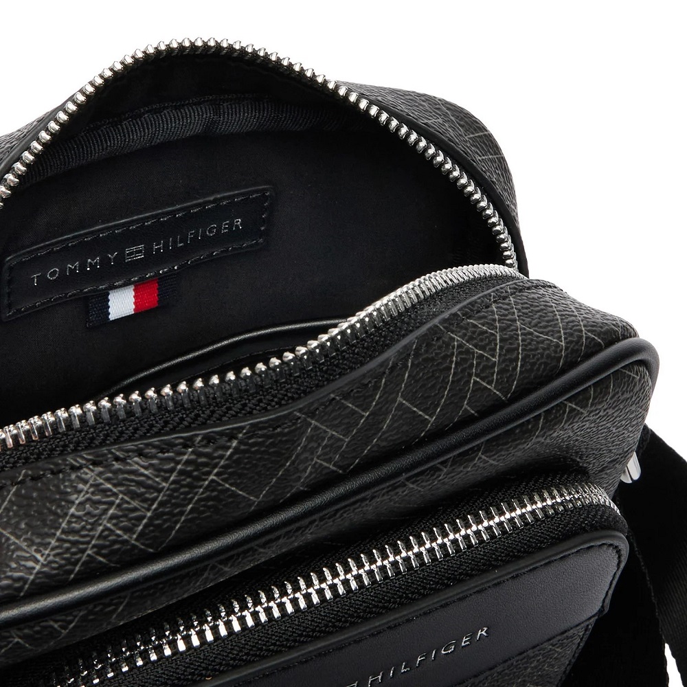 TOMMY HILFIGER</br>Tommy Hilfiger TH Monogram Mini Reporter Bag AM0AM14138-BDS Ανδρική Τσάντα Crossbody Μαύρο