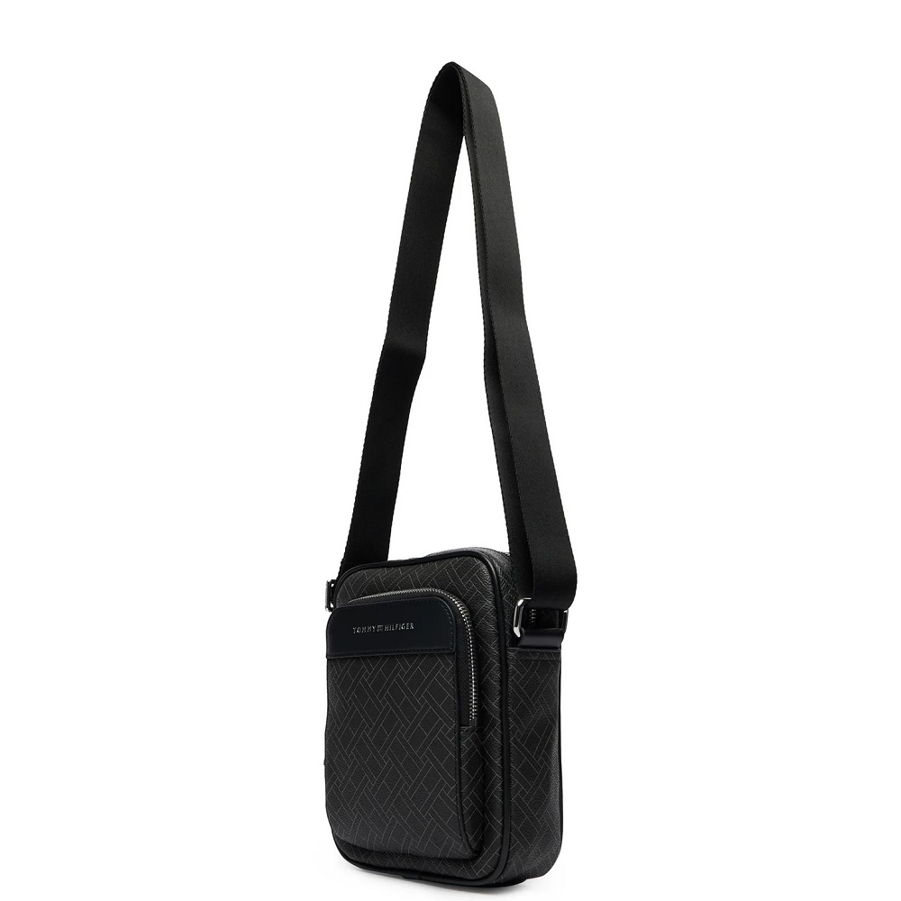 TOMMY HILFIGER</br>Tommy Hilfiger TH Monogram Mini Reporter Bag AM0AM14138-BDS Ανδρική Τσάντα Crossbody Μαύρο