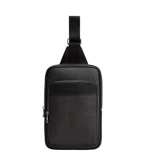 Tommy Hilfiger TH Flag Monogram Slingpack AM0AM14140-BDS Ανδρική Τσάντα Sling Μαύρο