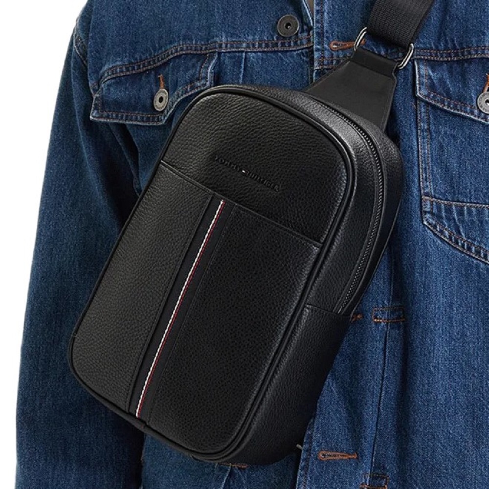 TOMMY HILFIGER</br>Tommy Hilfiger TH Central Slingpack AM0AM14170-BDS Ανδρική Τσάντα Sling Μαύρο