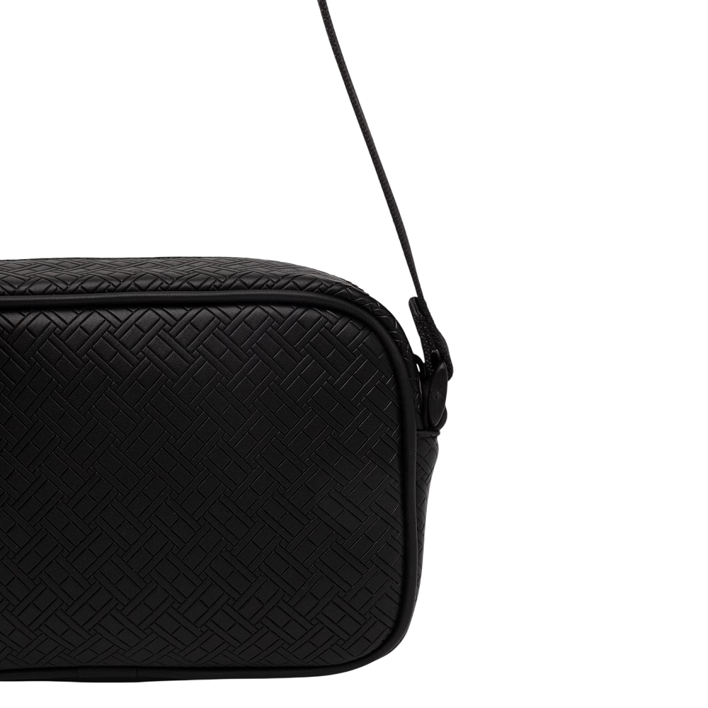 TOMMY HILFIGER</br>Tommy Hilfiger TH Embossed Flag Modular Reporter Bag AM0AM14192-BDS Ανδρική Τσάντα Crossbody Μαύρο