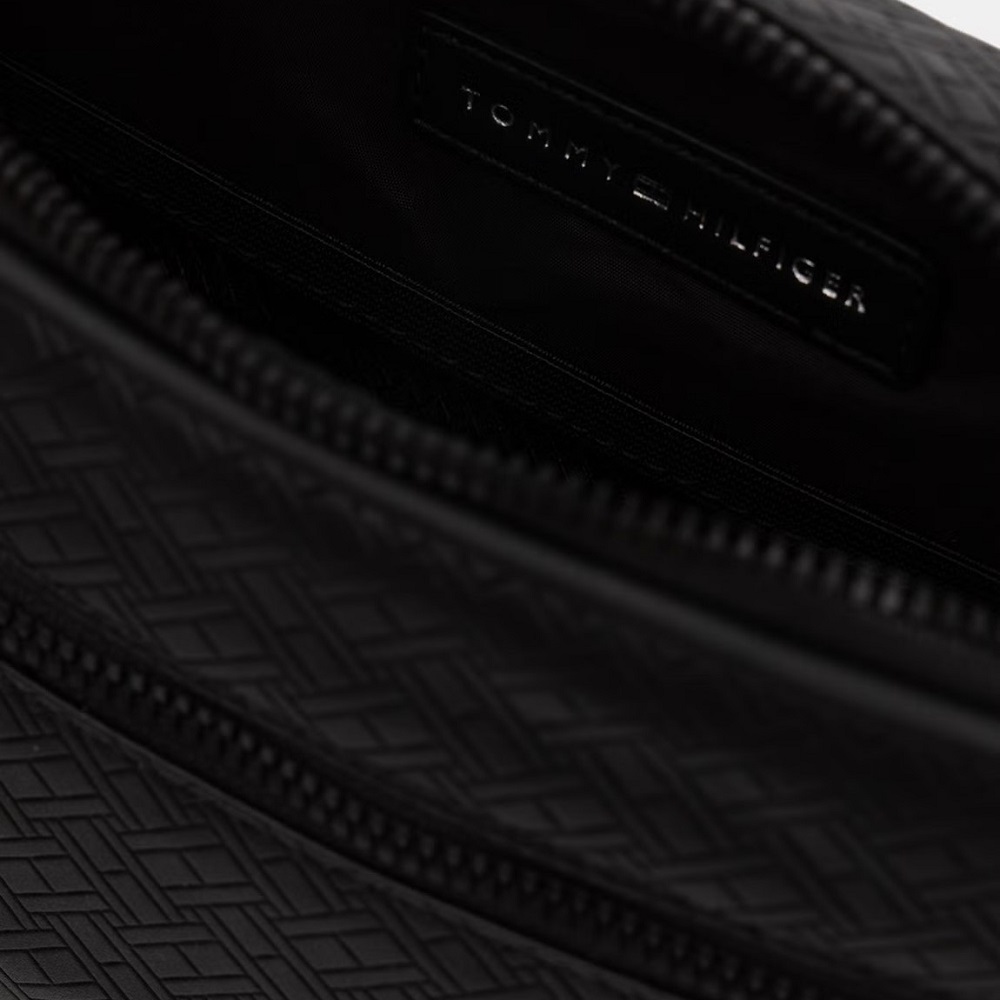 TOMMY HILFIGER</br>Tommy Hilfiger TH Embossed Flag Modular Reporter Bag AM0AM14192-BDS Ανδρική Τσάντα Crossbody Μαύρο