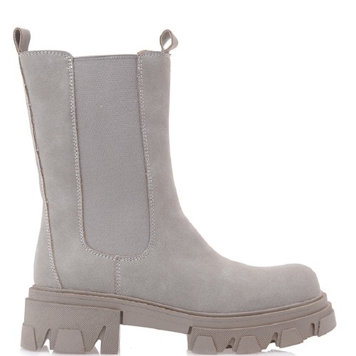Γυναικεία Μποτάκια Γκρι Nubuck AMBER-533 Exe Γυναικεία Μποτάκια Γκρι Nubuck AMBER-533 Exe