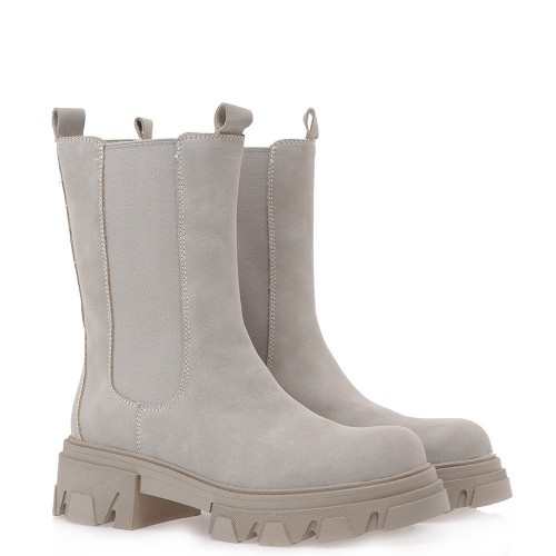 Γυναικεία Μποτάκια Γκρι Nubuck AMBER-533 Exe Γυναικεία Μποτάκια Γκρι Nubuck AMBER-533 Exe