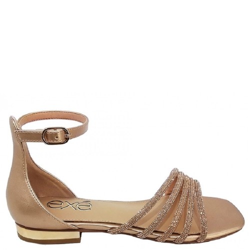 Γυναικεία Πέδιλα Ροζ Χρυσός Στρας AMELIA-565 Exe Γυναικεία Πέδιλα Ροζ Χρυσός Στρας AMELIA-565 Exe