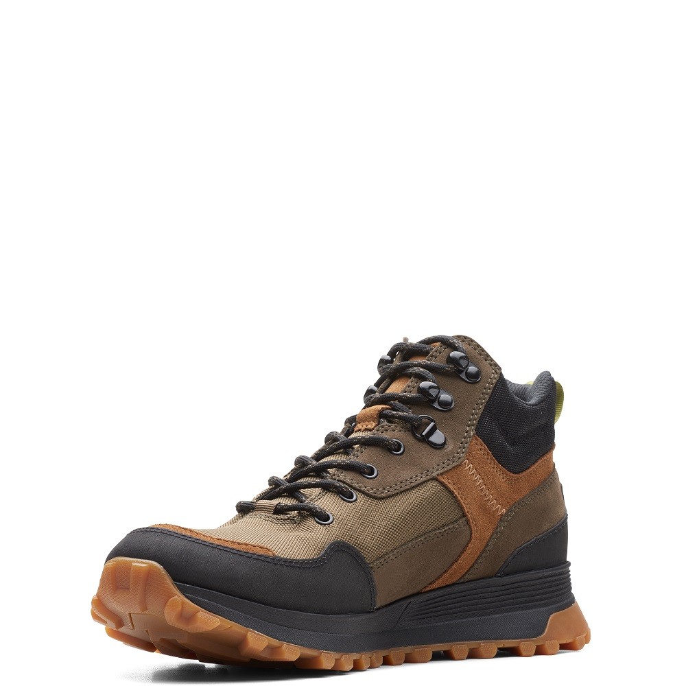 CLARKS</br>Ανδρικά Μποτάκια Χακί Suede Gore-Tex® ATL TREK HI GTX Clarks