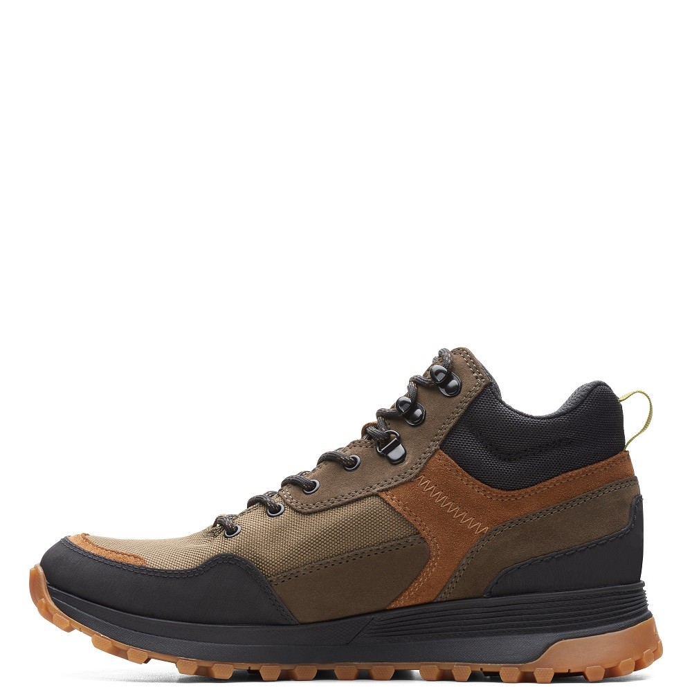 CLARKS</br>Ανδρικά Μποτάκια Χακί Suede Gore-Tex® ATL TREK HI GTX Clarks