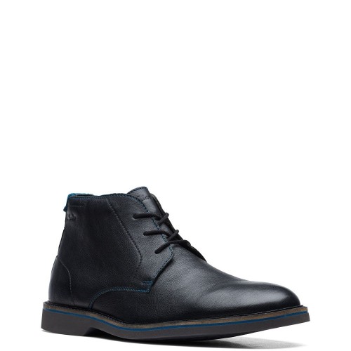 Ανδρικά Μποτάκια Μαύρο Δέρμα ATTICUS LT MID Clarks Ανδρικά Μποτάκια Μαύρο Δέρμα ATTICUS LT MID Clarks