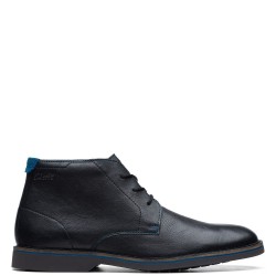 Ανδρικά Μποτάκια Μαύρο Δέρμα ATTICUS LT MID Clarks