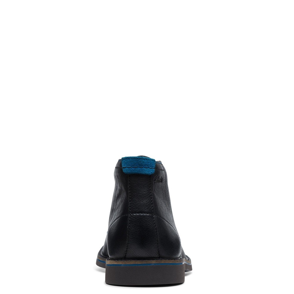 CLARKS</br>Ανδρικά Μποτάκια Μαύρο Δέρμα ATTICUS LT MID Clarks