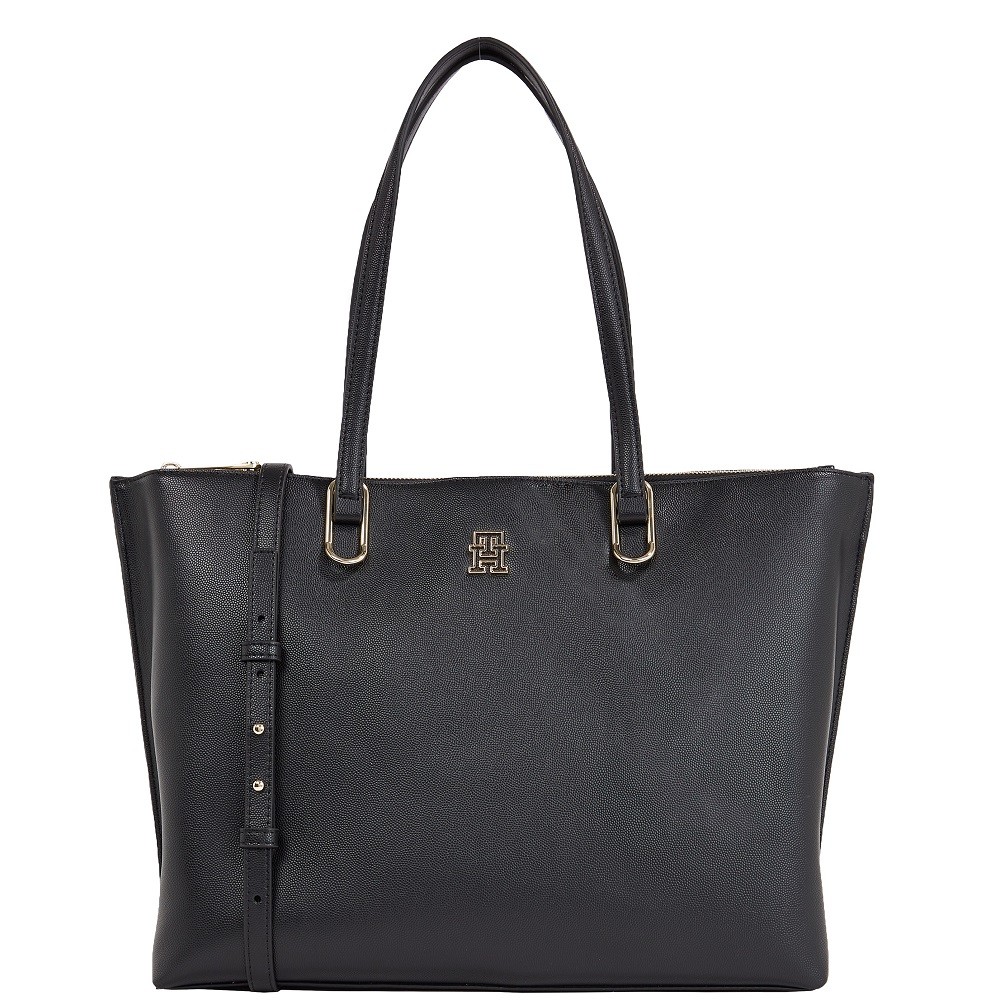 TOMMY HILFIGER</br>Γυναικεία Τσάντα Ώμου Μαύρο AW0AW15242-BDS Tommy Hilfiger