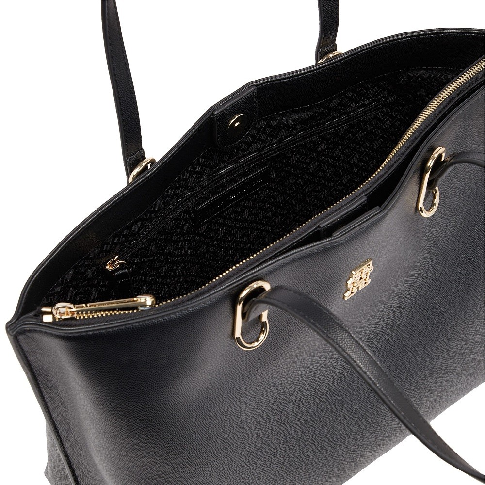 TOMMY HILFIGER</br>Γυναικεία Τσάντα Ώμου Μαύρο AW0AW15242-BDS Tommy Hilfiger