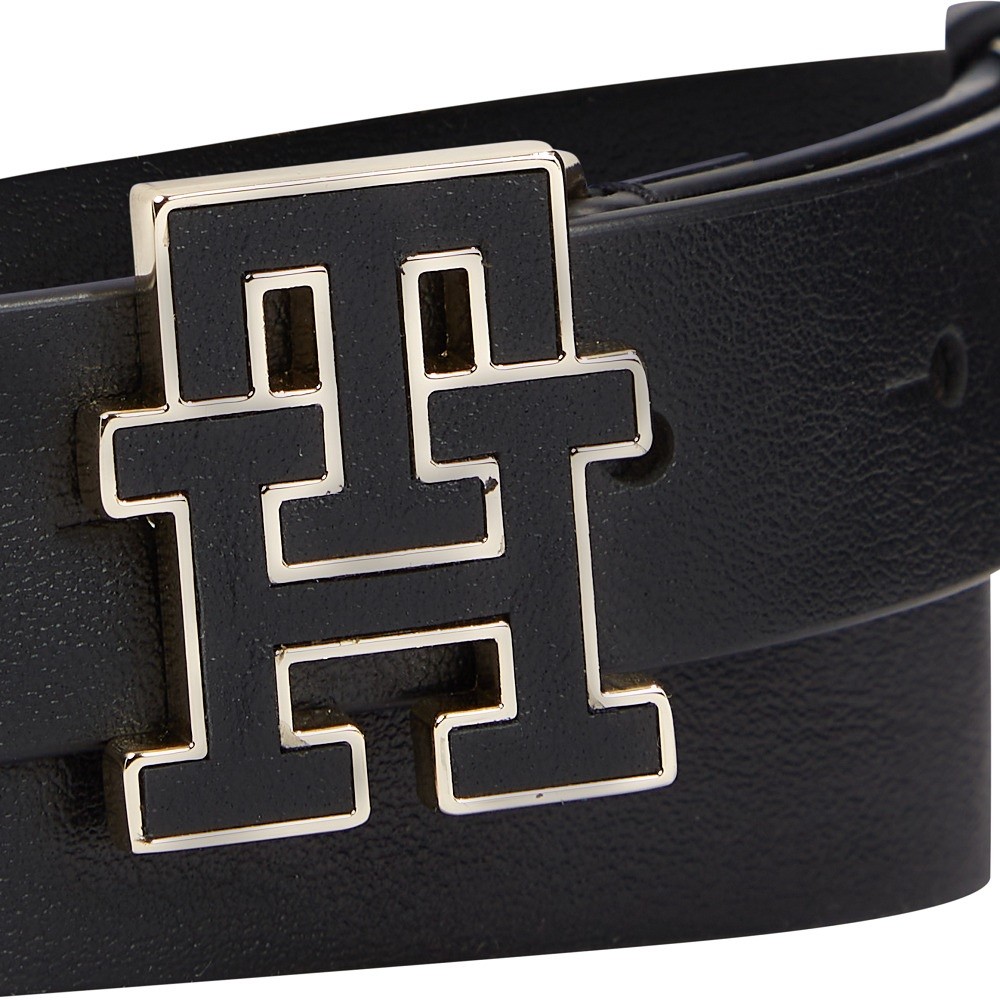 TOMMY HILFIGER</br>Γυναικεία Ζώνη Μαύρο Δέρμα AW0AW15381-BDS Tommy Hilfiger