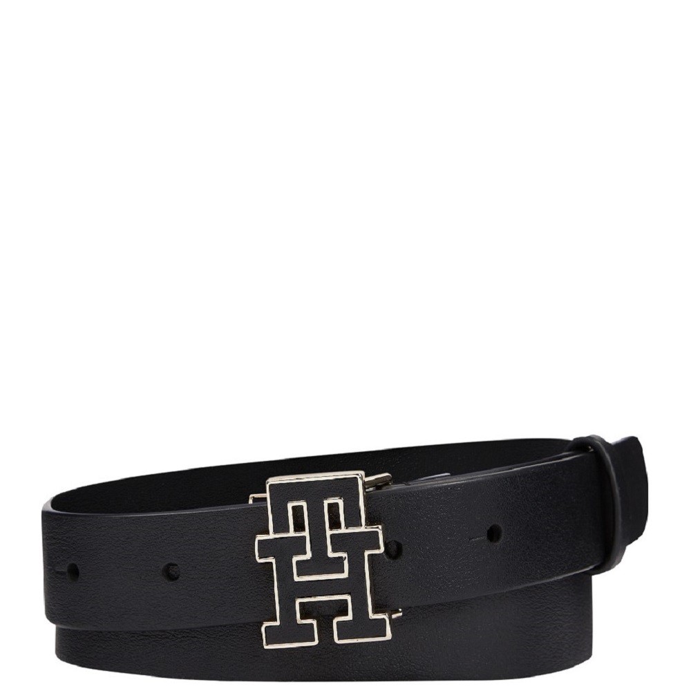 TOMMY HILFIGER</br>Γυναικεία Ζώνη Μαύρο Δέρμα AW0AW15381-BDS Tommy Hilfiger