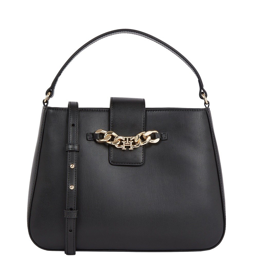 TOMMY HILFIGER</br>Γυναικεία Τσάντα Χειρός Μαύρο AW0AW15606-BDS Tommy Hilfiger