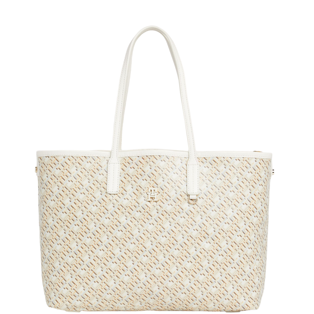 TOMMY HILFIGER</br>Γυναικεία Τσάντα Ώμου Μπεζ AW0AW15971-0F7 Tommy Hilfiger