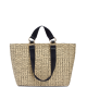 TOMMY HILFIGER</br>Γυναικεία Τσάντα Ώμου Μπλε Ψάθα AW0AW16406-DW6 Tommy Hilfiger