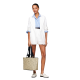 TOMMY HILFIGER</br>Γυναικεία Τσάντα Ώμου Μπλε Ψάθα AW0AW16406-DW6 Tommy Hilfiger