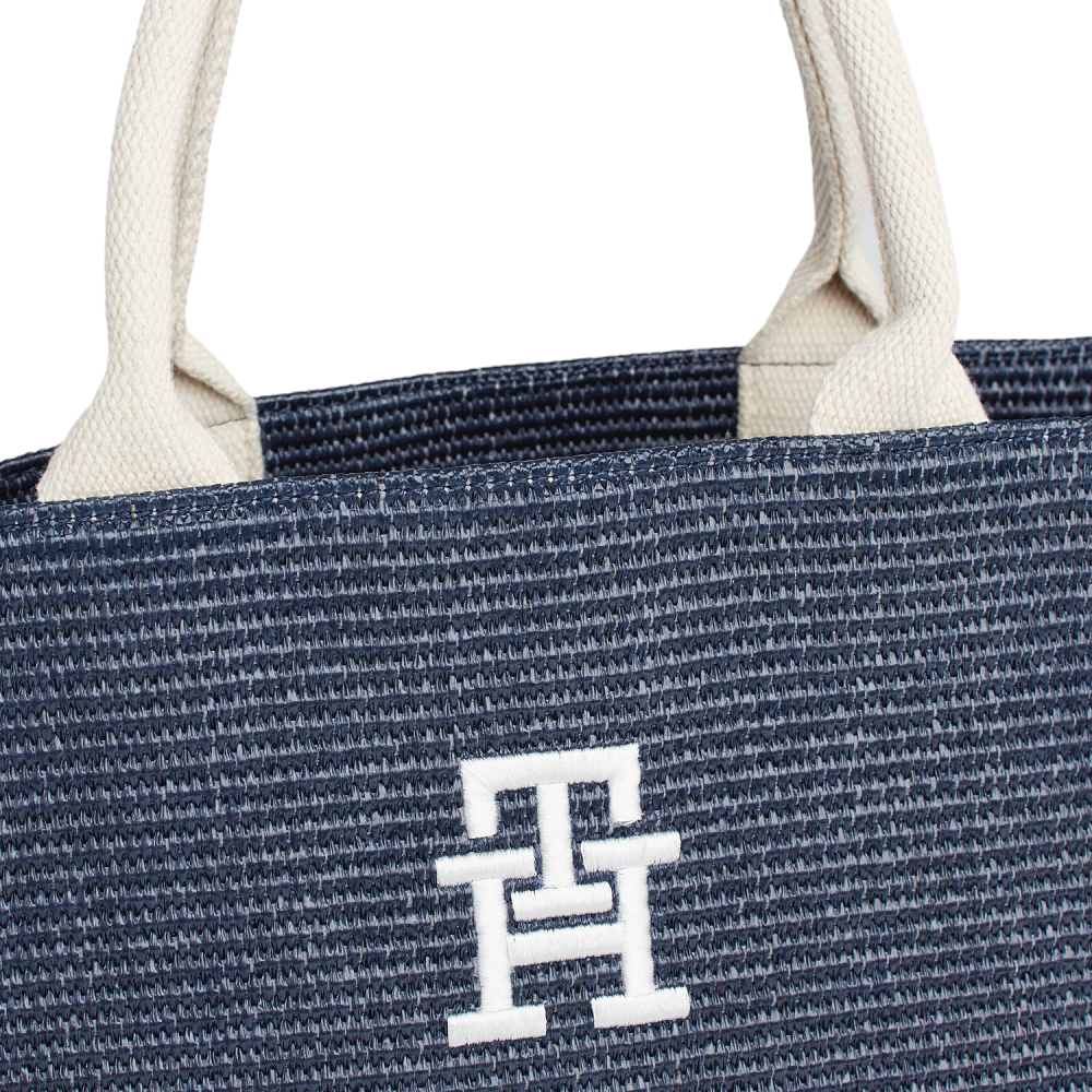 TOMMY HILFIGER</br>Γυναικεία Τσάντα Ώμου Μπλε Πλεκτή AW0AW16410-DW6 Tommy Hilfiger