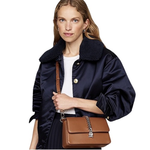 Γυναικεία Τσάντα Χιαστί Ταμπά Δέρμα AW0AW16461-GES Tommy Hilfiger