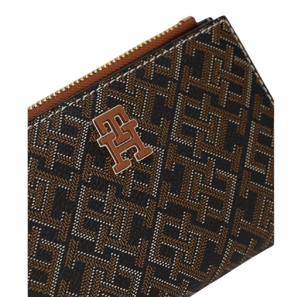 TOMMY HILFIGER</br>Γυναικείο Πορτοφόλι Μαύρο AW0AW16589-0GJ Tommy Hilfiger