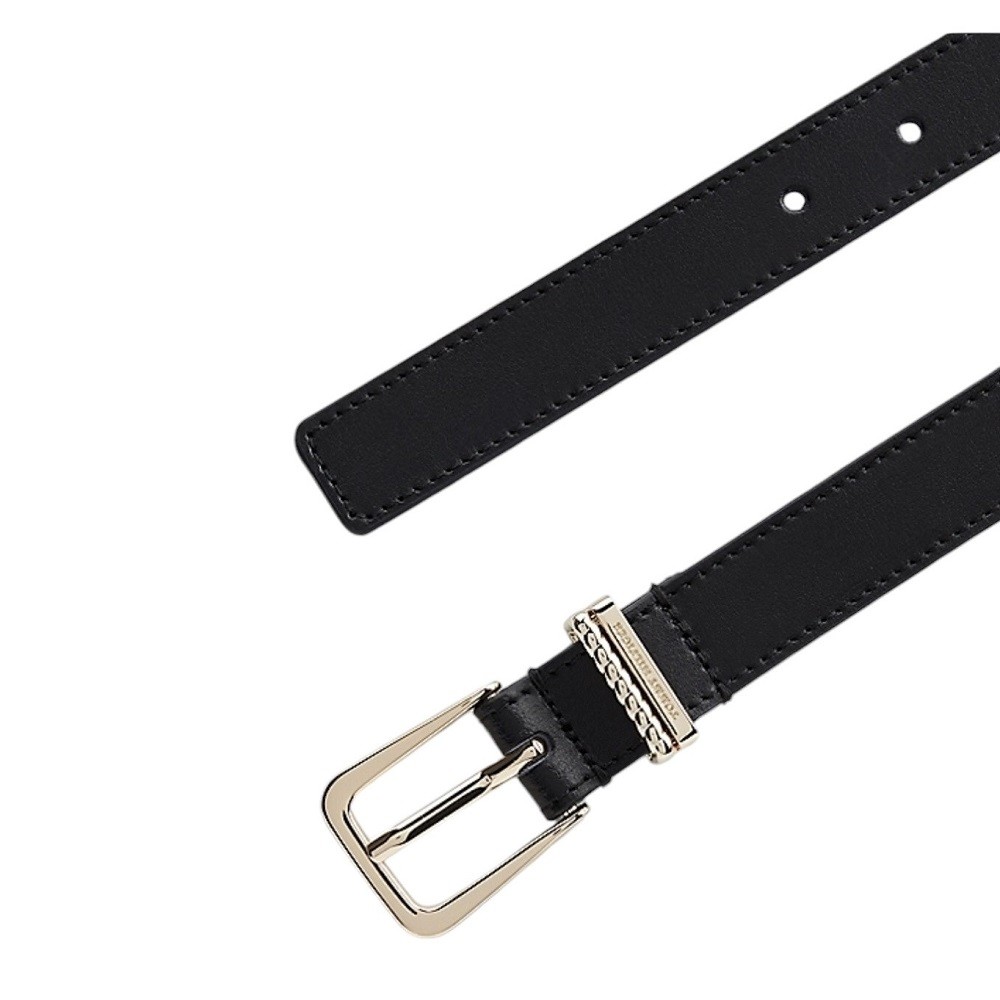 TOMMY HILFIGER</br>Γυναικεία Ζώνη Μαύρο Δέρμα AW0AW16602-BDS Tommy Hilfiger