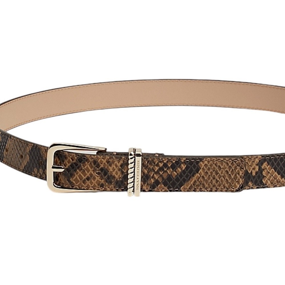 TOMMY HILFIGER</br>Γυναικεία Ζώνη Snake Δέρμα AW0AW16610-0HD Tommy Hilfiger