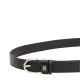 TOMMY HILFIGER</br>Γυναικεία Ζώνη Μαύρο Δέρμα Essential Th Monogram  AW0AW16836-BDS Tommy Hilfiger