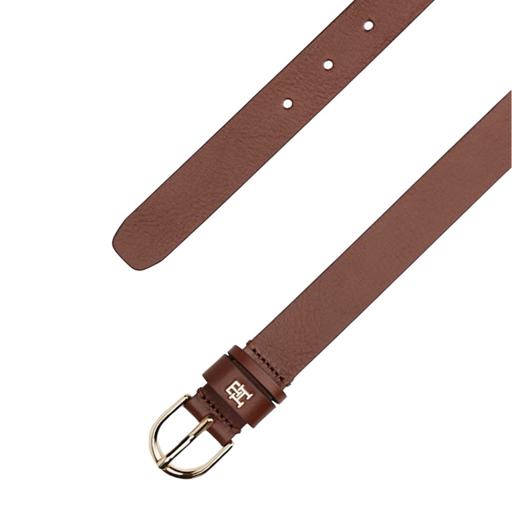 TOMMY HILFIGER</br>Γυναικεία Ζώνη Ταμπά Δερμάτινη Essential Th Monogram AW0AW16836-GVI Tommy Hilfiger