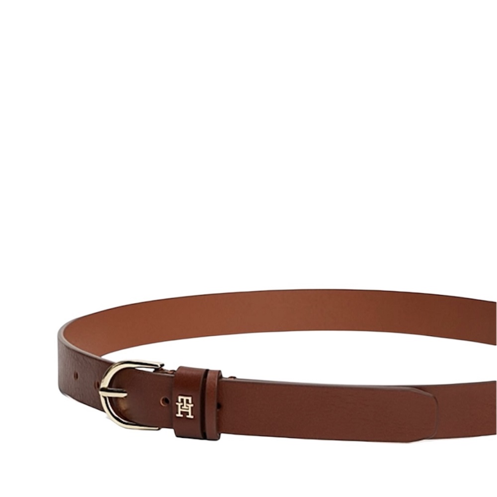 TOMMY HILFIGER</br>Γυναικεία Ζώνη Ταμπά Δερμάτινη Essential Th Monogram AW0AW16836-GVI Tommy Hilfiger
