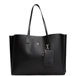 Γυναικεία Τσάντα Ώμου Μαύρο Th Distinct Tote Monogram AW0AW17195-BDS Tommy Hilfiger