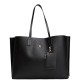 TOMMY HILFIGER</br>Γυναικεία Τσάντα Ώμου Μαύρο Th Distinct Tote Monogram AW0AW17195-BDS Tommy Hilfiger