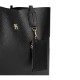 TOMMY HILFIGER</br>Γυναικεία Τσάντα Ώμου Μαύρο Th Distinct Tote Monogram AW0AW17195-BDS Tommy Hilfiger