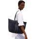 TOMMY HILFIGER</br>Γυναικεία Τσάντα Ώμου Μπλε Poppy Tote Corporate AW0AW17205-DW6 Tommy Hilfiger