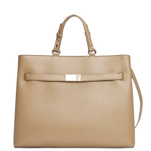 Γυναικεία Τσάντα Χειρός Μπεζ Th Heritage Satchel AW0AW17211-RBC Tommy Hilfiger
