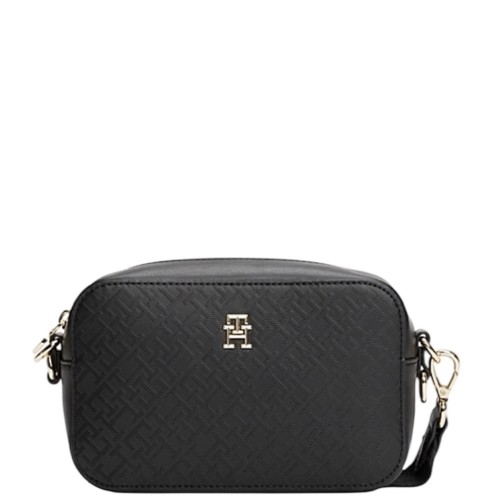 Γυναικεία Τσάντα Χιαστή Μαύρο Th Distinct Camera Bag Monogram AW0AW17221-BDS Tommy Hilfiger Γυναικεία Τσάντα Χιαστή Μαύρο Th Distinct Camera Bag Monogram AW0AW17221-BDS Tommy Hilfiger