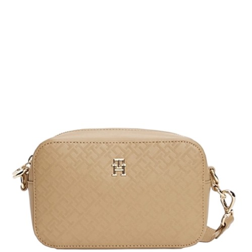 Γυναικεία Τσάντα Χιαστή Μπεζ Th Distinct Camera Bag Monogram AW0AW17221-RBC Tommy Hilfiger Γυναικεία Τσάντα Χιαστή Μπεζ Th Distinct Camera Bag Monogram AW0AW17221-RBC Tommy Hilfiger