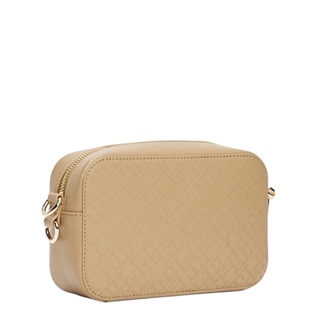 TOMMY HILFIGER</br>Γυναικεία Τσάντα Χιαστή Μπεζ Th Distinct Camera Bag Monogram AW0AW17221-RBC Tommy Hilfiger