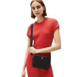Γυναικεία Τσάντα Χιαστή Μαύρο Th Logotape Camera Bag AW0AW17229-BDS Tommy Hilfiger