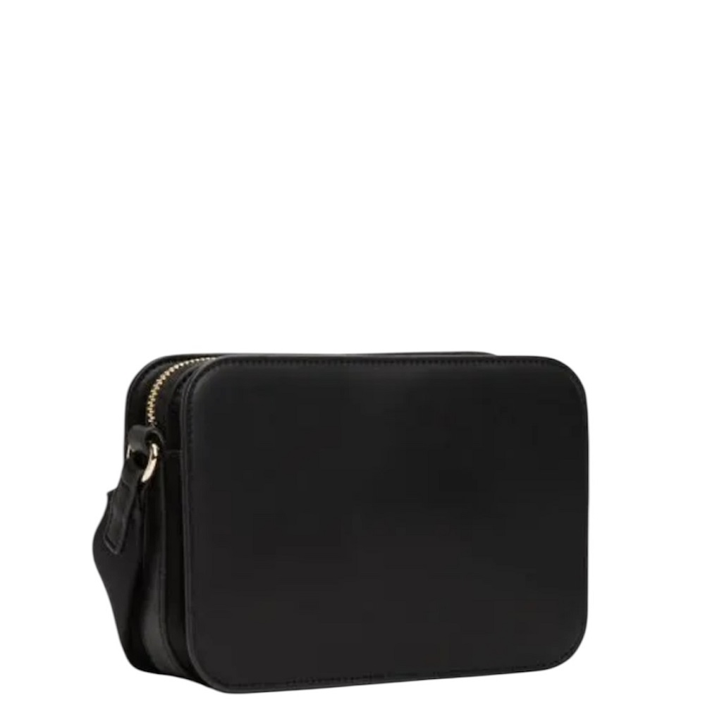 TOMMY HILFIGER</br>Γυναικεία Τσάντα Χιαστή Μαύρο Th Logotape Camera Bag AW0AW17229-BDS Tommy Hilfiger