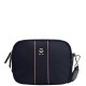 TOMMY HILFIGER</br>Γυναικεία Τσάντα Χιαστή Μπλε Th Monogam Crossbody Camera Bag  AW0AW17230-DW6 Tommy Hilfiger