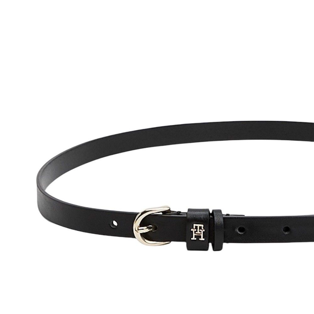 TOMMY HILFIGER</br>Γυναικεία Ζώνη Μαύρο Δέρμα AW0AW17246-BDS Tommy Hilfiger