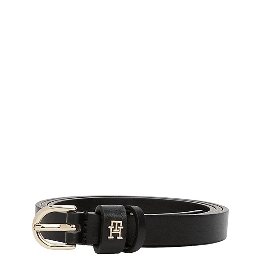 TOMMY HILFIGER</br>Γυναικεία Ζώνη Μαύρο Δέρμα AW0AW17246-BDS Tommy Hilfiger